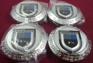 Asanti FS Wheels Chrome / Silver Custom Wheel Center Caps Set of 4 # C-100 - Picture 1 of 5