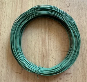 100 Feet ~ 24 ga ~ Green Cloth Covered Wire ~ New - Picture 1 of 2