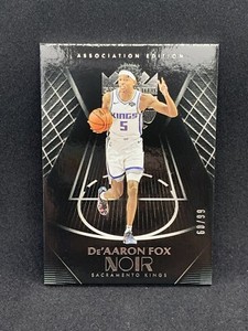 2019-20 Panini Noir DE’AARON FOX Association Edition Card #44 60/99 Kings 👑