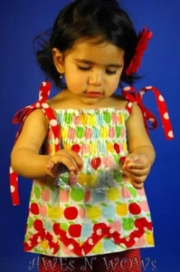 Baby Girls Colorful Polka Dot Top Tunic CUTE Summer Spring Organic Size 1-6 - Picture 1 of 1