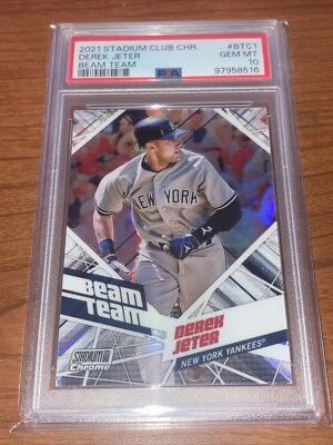 2021 STADIUM CLUB CHROME BEAM TEAM #BTC1 DEREK JETER Graded PSA 10 GEM MINT - Image 1 of 3