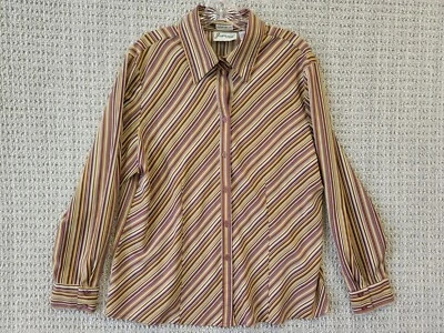 Blusa Joanna Mujer Manga Larga Botón Frontal Talla XL Multicolor Rayas Foto 1 de 4