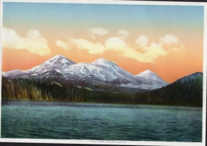 Vintage Print View of The Three Sisters Oregon Mountains Shasta Train Route 1915 - Bild 1 von 2