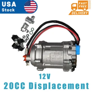 Scroll Electric A/C Air Conditioning AC Compressor 12V 20CC For Car Truck Boat - Bild 1 von 6