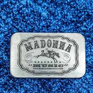 MADONNA MUSIC ALBUM PROMO METAL BELT BUCKLE - Picture 1 of 4