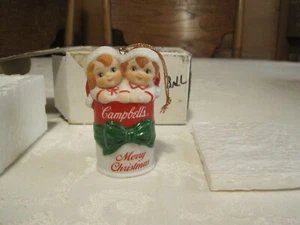 Sopa Campbells 1992 adorno de porcelana de Navidad niños en lata de sopa - Imagen 1 de 14