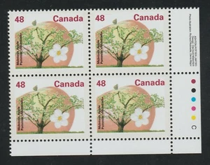 1991 Canada SC# 1363 LR - Fruit Tree - Plate Block M-NH Lot # 3321d - Picture 1 of 1