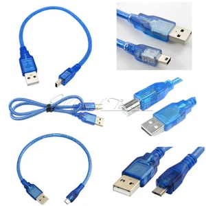30CM USB A Male to Type B Plug/Mini USB/Micro USB Cable F Computer/Printer Blue - Bild 1 von 21