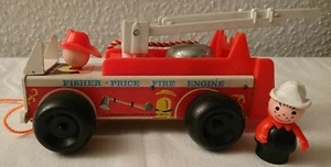 FISHER PRICE FIRE ENGINE - Feuerwehrauto + Figuren - Vintage 1968  - Bild 1 von 5