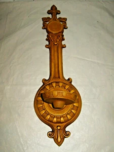 Cast Aluminum Wall Sconce Candle Holder 20" - Picture 1 of 11