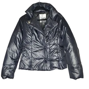 Gap Damen M schwarz 75% Daunen Puffer Bikercore Goth Grunge Jacke - Bild 1 von 9