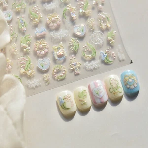 Women Girls 2Pcs Nail Art Manicure Nail Art Tools Nail Art Auxiliary Stickers - Foto 1 di 9