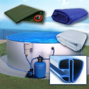 Rund Pool Ø 350 x 120 cm I ALL IN ONE SET I blau 0,8 mm I viel Zubehör 3,5 x 1,2 - Bild 1 von 8