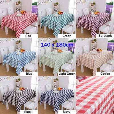 Landschaft Gingham Kariert Tischdecke Abdeckung Außen Picknick Stoff Tischdecke - Bild 1 von 4