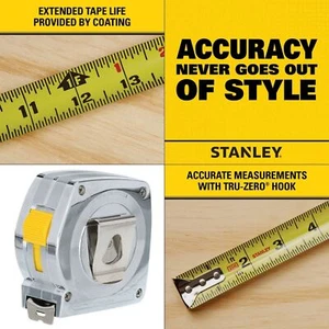 Tape Measure 25 Ft. Stanley Powerlock Professional Blade X Feet Measuring # Foot - Picture 1 of 5