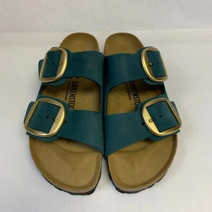 Birkenstock Nuevo con Caja Hebilla Grande Arizona Azul Marisco Oscuro Nubuck Estrecho - Talla Selecciona - Imagen 1 de 5
