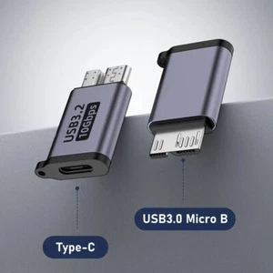 USB 3.0 Micro-B Stecker auf USB Typ-C Buchse Adapter | Für externe Festplatten - Bild 1 von 5