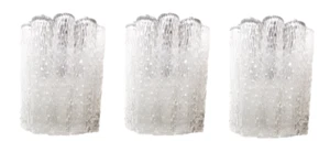 Bellissimo tris Applique tubi corteccia Venini style anni 60 Pair sconces 60's - Bild 1 von 3