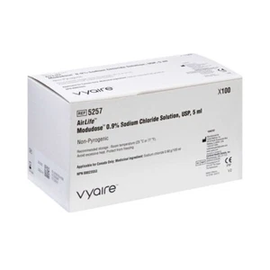 VYAIRE Saline Solution 5ml Unit Dose, 100 per Box - Picture 1 of 2