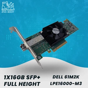 Dell Emulex LPe16000 16Gb Fibre Channel HBA PCIe – Dell 61M2K – New/Sealed - Picture 1 of 3