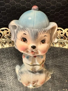 Lefton Py Japón cachorro pal sal O pimienta agitador. Anuncio de una coctelera rara - Imagen 1 de 3