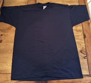 Vintage 90s Fruit of the Loom Best Blue T-Shirt XL Made in USA Single Stitch - Bild 1 von 4