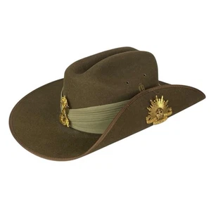 Australian Army Royal Victoria Regiment Mountcastle Slouch Hat With Rising Sun - Picture 1 of 9