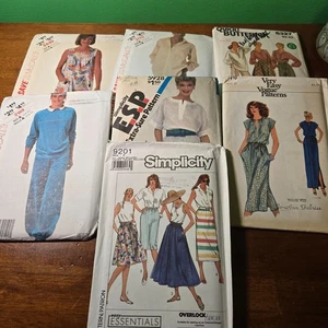 Womens sewing patterns mixed lot vintage 1980s dress, skirts Unverified - Picture 1 of 6