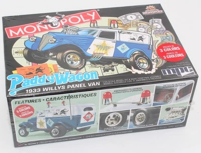 MPC #924M 1/25 SCALE MONOPOLY 1933 WILLYS PADDY WAGON SNAP TOGETHER KIT NEW - Image 1 of 3