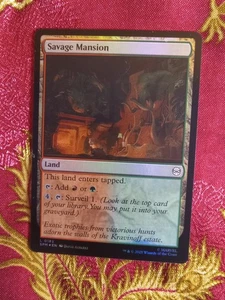 FOIL Savage Mansion Marvel's Spider-Man Magic The Gathering MTG Card maNA land - Picture 1 of 1