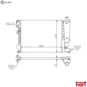 RADIATOR ENGINE COOLING 605 977 FOR PEUGEOT EXPERT/Van/Platform/Chassis 806 1.8L - Picture 1 of 11
