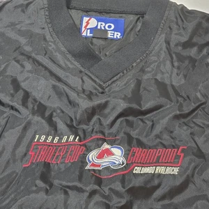 Vintage Pro Player Colorado Avalanche NHL Pullover Windbreaker Mens L - Picture 1 of 12
