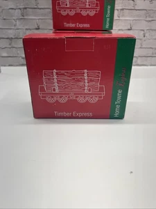 Weihnachtsdorf Zugwagen mit Baumstämmen "Timber Express" JC Penney Home Towne 1998  - Bild 1 von 3