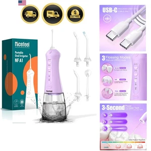 Irrigador oral ultrasónico inalámbrico con hilo dental de agua selección de dientes 3 modos - Imagen 1 de 11