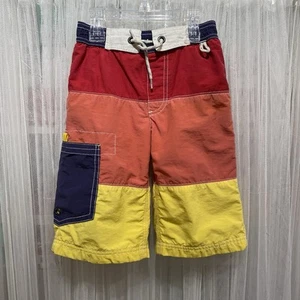 Boys Mini Boden Knee Length Color Blocked Board Shorts w/pocket Size 5/6 Years - Picture 1 of 10