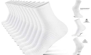 Compression Running Ankle Socks for Men and Women (6 Pairs), Quarter Athletic - Picture 1 of 7