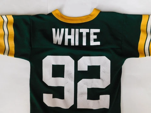 Vintage Green Bay Packers Reggie White #92 Logo 7 Jersey Youth Small Cover