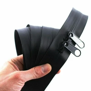 No. 10# Long Chain Large roll invisible waterproof Zipper double opening black - Picture 1 of 6