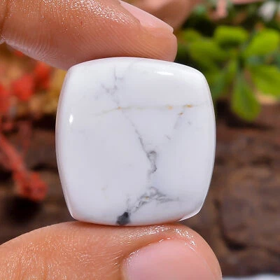 Colgante de piedras preciosas sueltas cabujón howlita radiante natural de 42 quilates 22X20X7 mm Foto 1 de 4