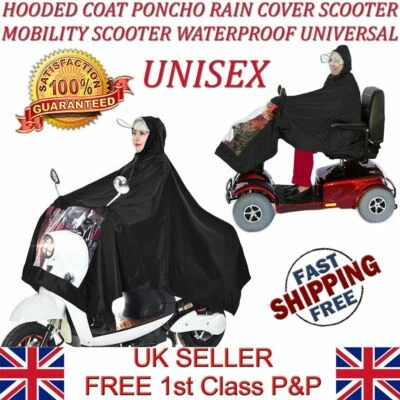 LTG Impermeable Movilidad Scooter Bicicleta Traje de Lluvia Hasta Cubierta Mac Poncho Abrigo con Capucha - Imagen 1 de 4