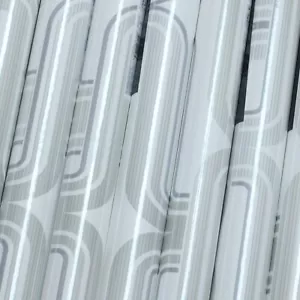 4 Rolls White Grey Wallpaper Geometric Link Chain Effect Slightly Textured Retro - Picture 1 of 3