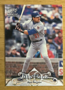 1998 Pacific Paramount Silver Mike Piazza Baseball Card #181 Dodgers Catcher VG