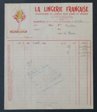 Facture 1940 DARNETAL LA LINGERIE FRANCAISE ROSELYNE  belle entête illustrée 46