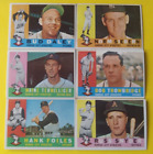 Lot de 17 cartes 1960 Topps Baseball (Russ Snyder/Ken Johnson/L. Choc climatique/J. Morgan)