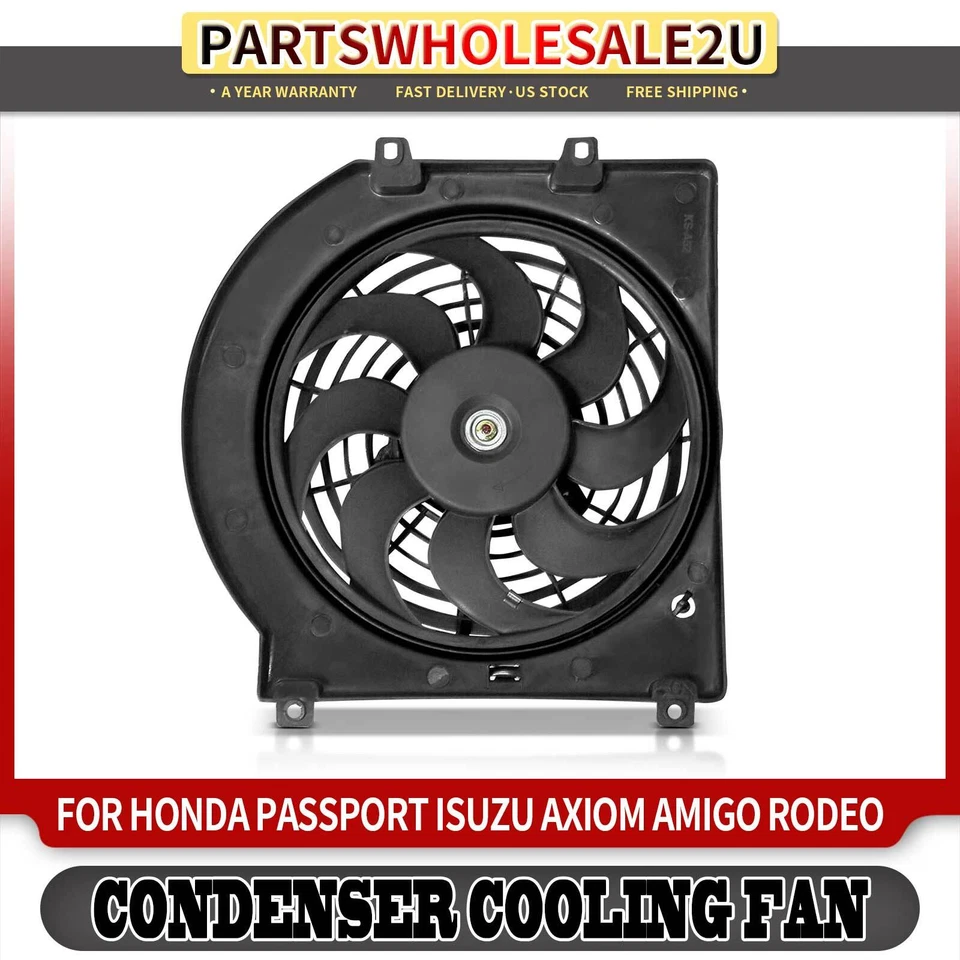 Ventilador condensador de aire acondicionado con conjunto de cubierta para Honda Passport Isuzu Axiom Rodeo Amigo Foto 1 de 4