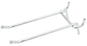 NEW NATIONAL N180-037 PACK (2) STEEL DOUBLE STRAIGHT 4" PEG BOARD HOOKS 7179963 - Picture 1 of 1