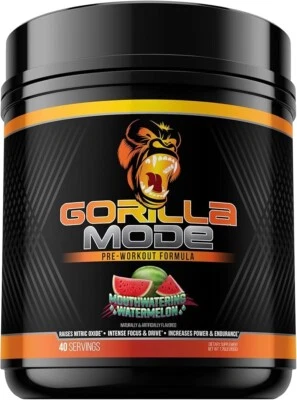 Gorilla Mind Gorilla Mode Mouthwatering Watermelon Pre Workout 1.76lb - Image 1 of 4