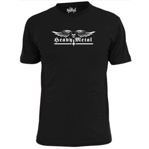 Mens Heavy Metal Winged Skull v2 T Shirt Metallica Megadeth Maiden Pagan - Picture 1 of 2