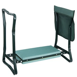 Foldable Garden Kneeler Bench Stool Soft Cushion Seat Pad Kneeling w Tool Pouch - Picture 1 of 12