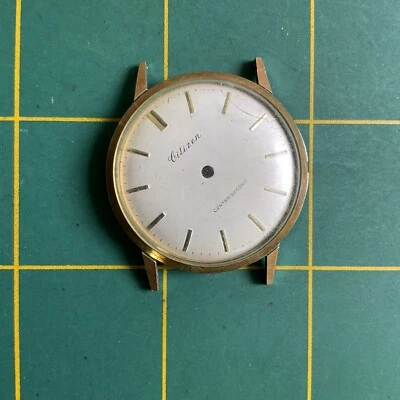 ВИНТАЖНЫЙCITIZEN 14K ЗОЛОТО ЗАПОЛНЕННОЕ И ИЗ НЕРЖАВЕЮЩЕЙ СТАЛИ ЧАСЫ ЧЕХОЛ И ЦИФЕРБЛАТ - Изображение 1 из 4